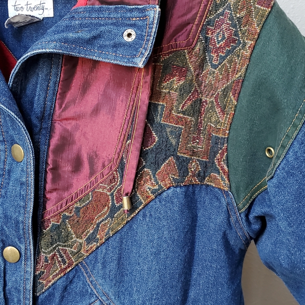 Vintage Two-Twenty Tapestry Denim Jacket Size M